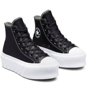 Converse Chuck Taylor All Star Hi Lift Faux Leather Platform Sneakers